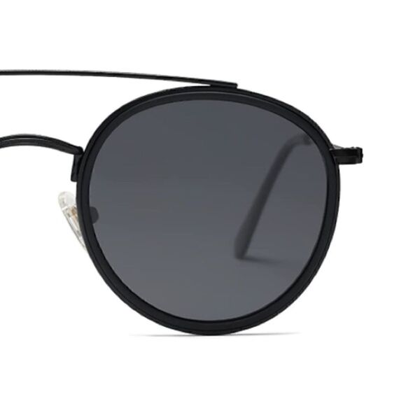 Round Retro Double Bridge Sunglasses